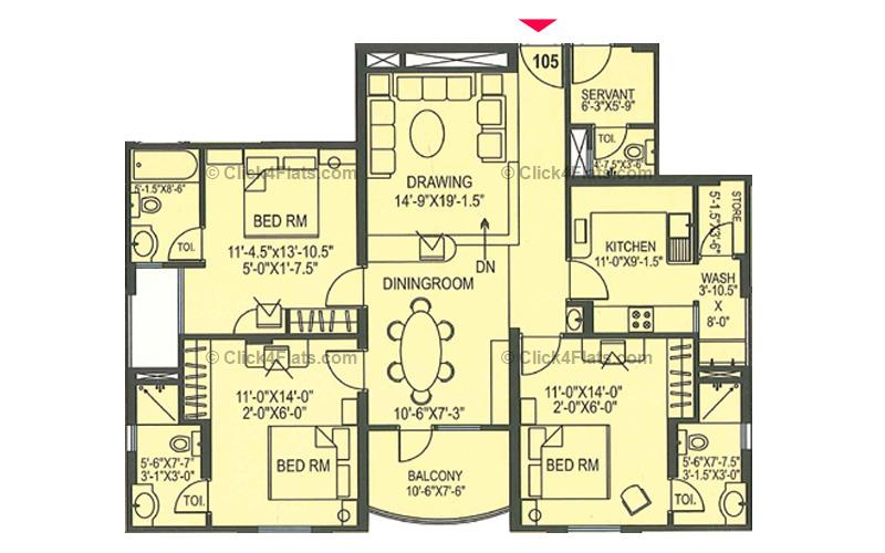 Sterling 3 BHK 