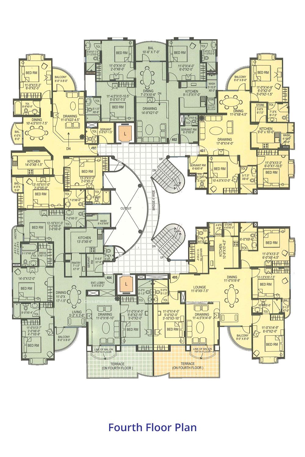 Sterling Fourth Floor Plan