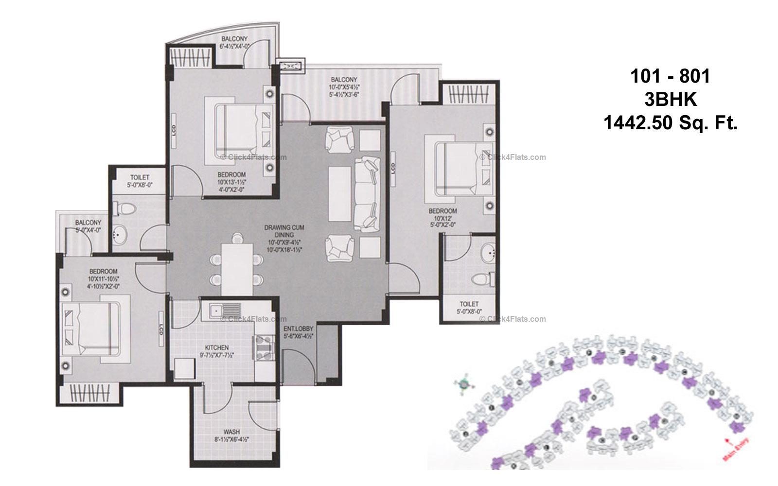 Mahima Panorama 3 BHK 