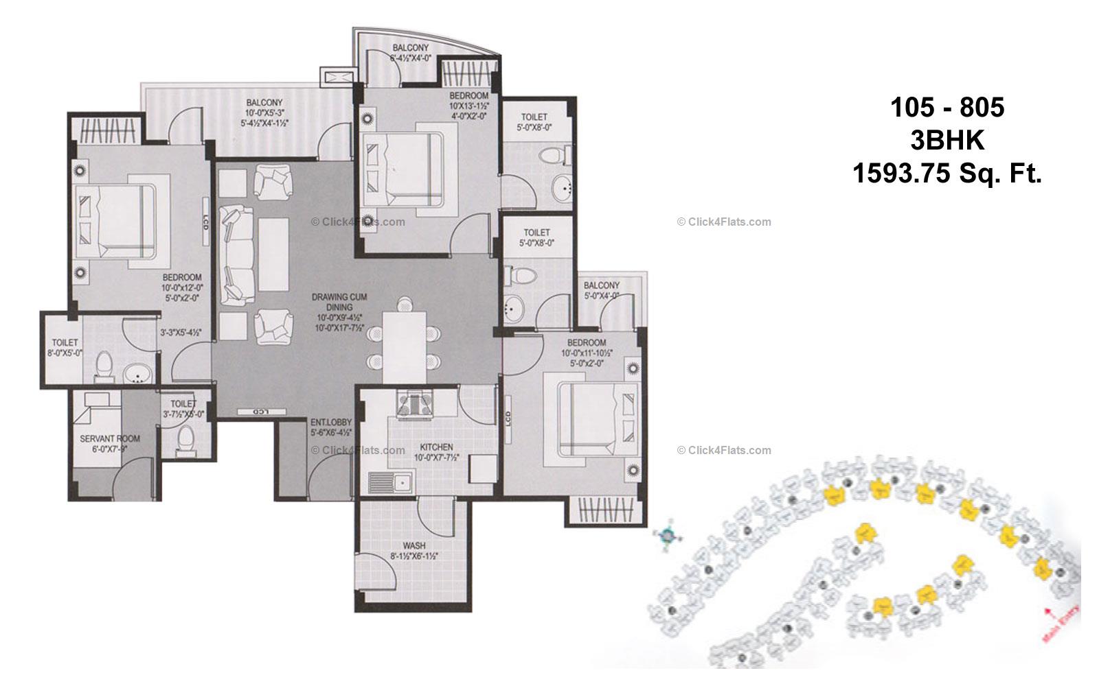 Mahima Panorama 3 BHK 