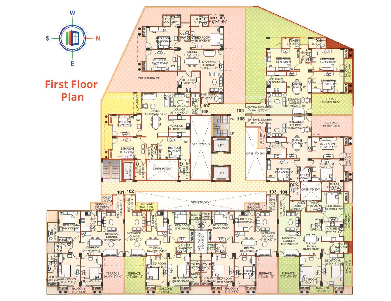 Pearl Vegas First Floor Plan