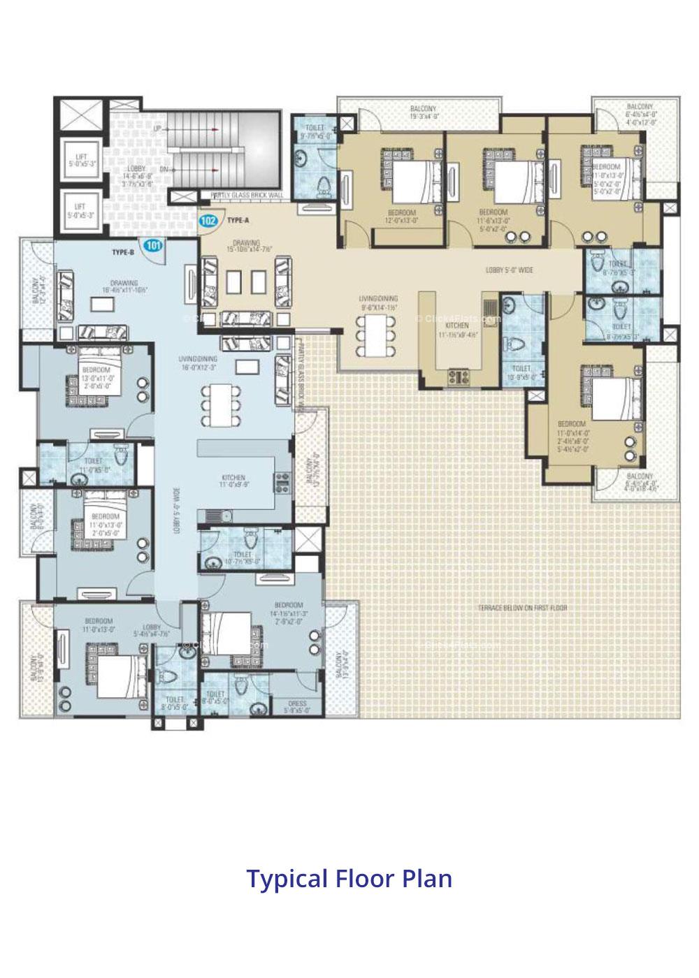 Sapphire Green Typical Floor Plan
