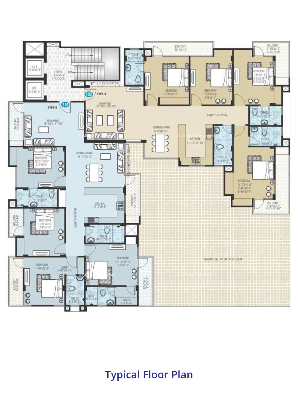 Sapphire Green Typical Floor Plan