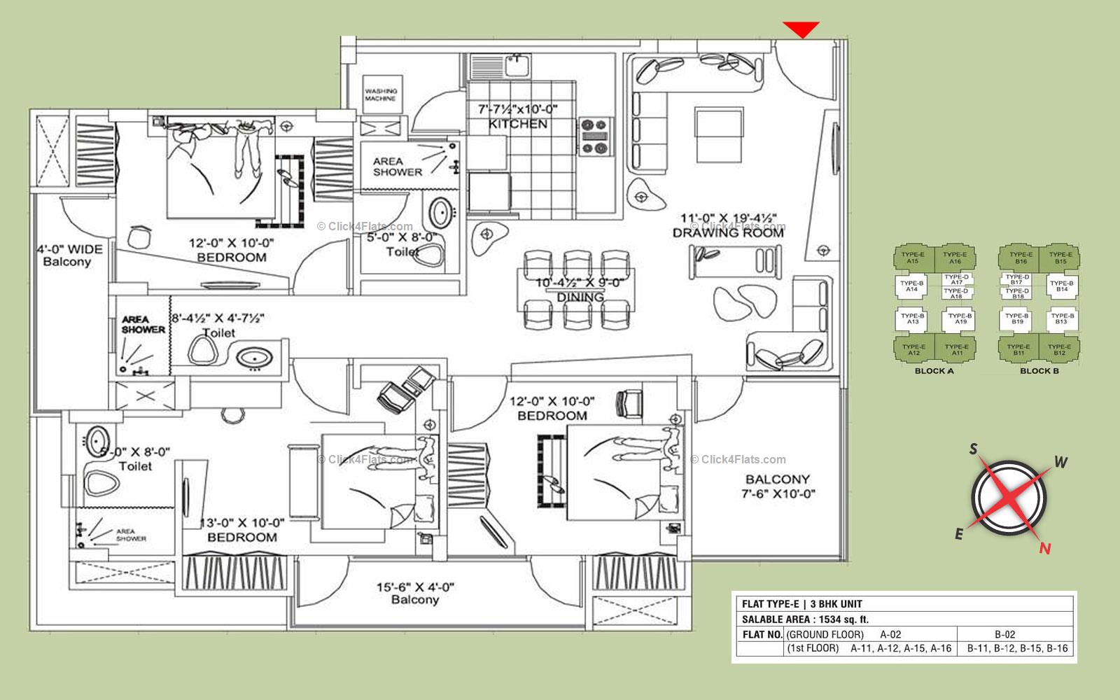 Kohinoor Garden 3 BHK 