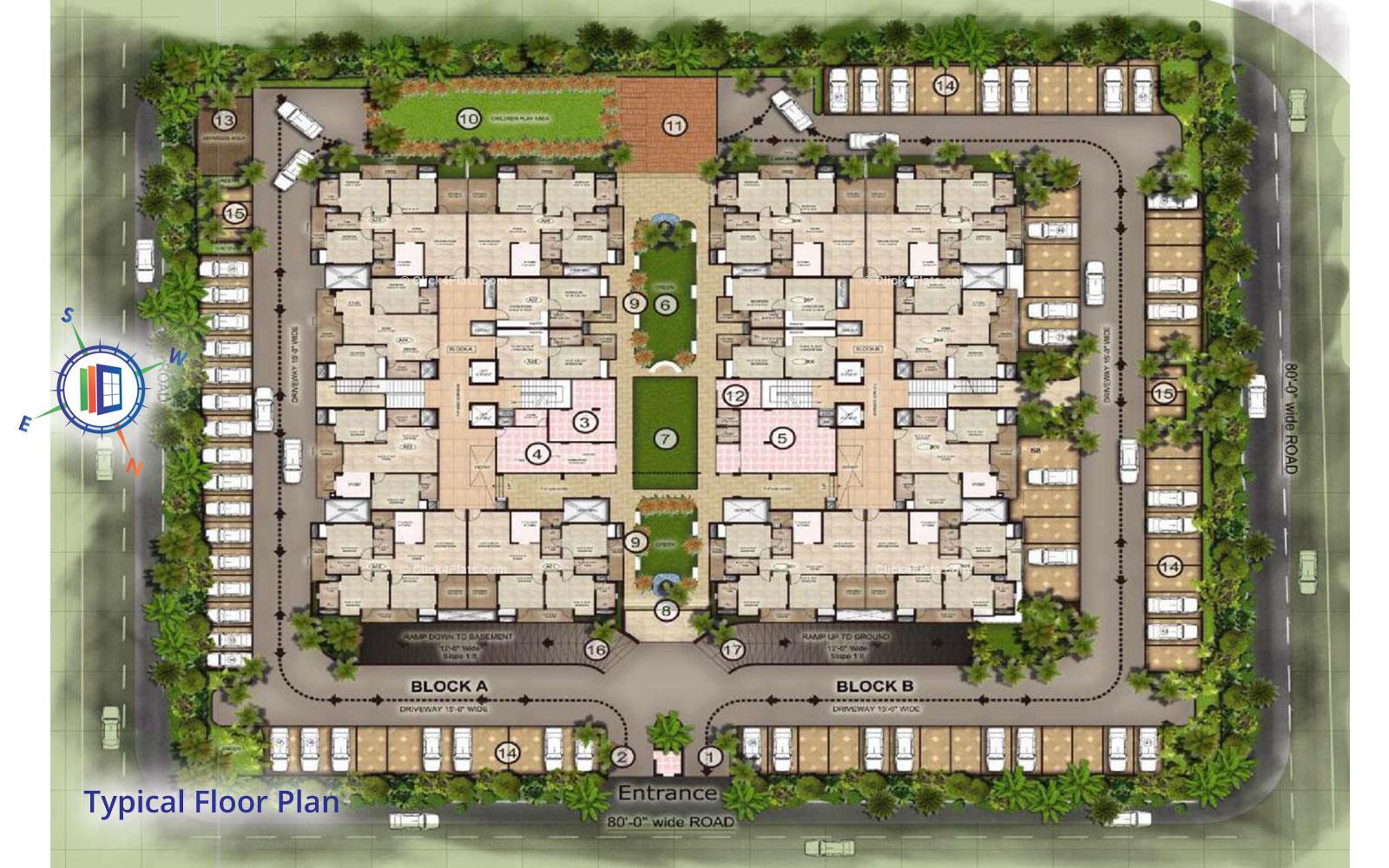 Kohinoor Garden Typical Floor Plan