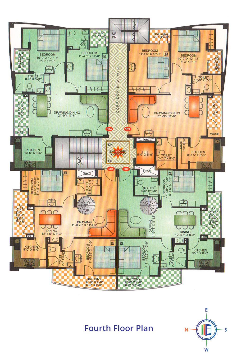 Sunshine Signature Fourth Floor Plan