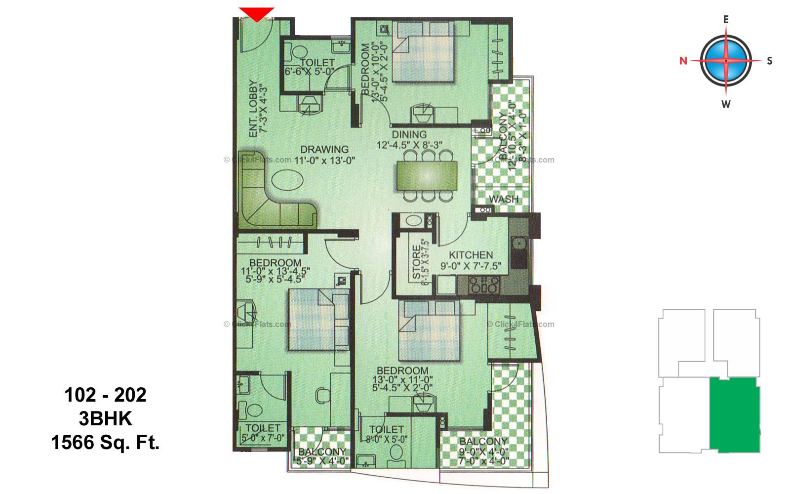 Sunshine Signature 3 BHK 