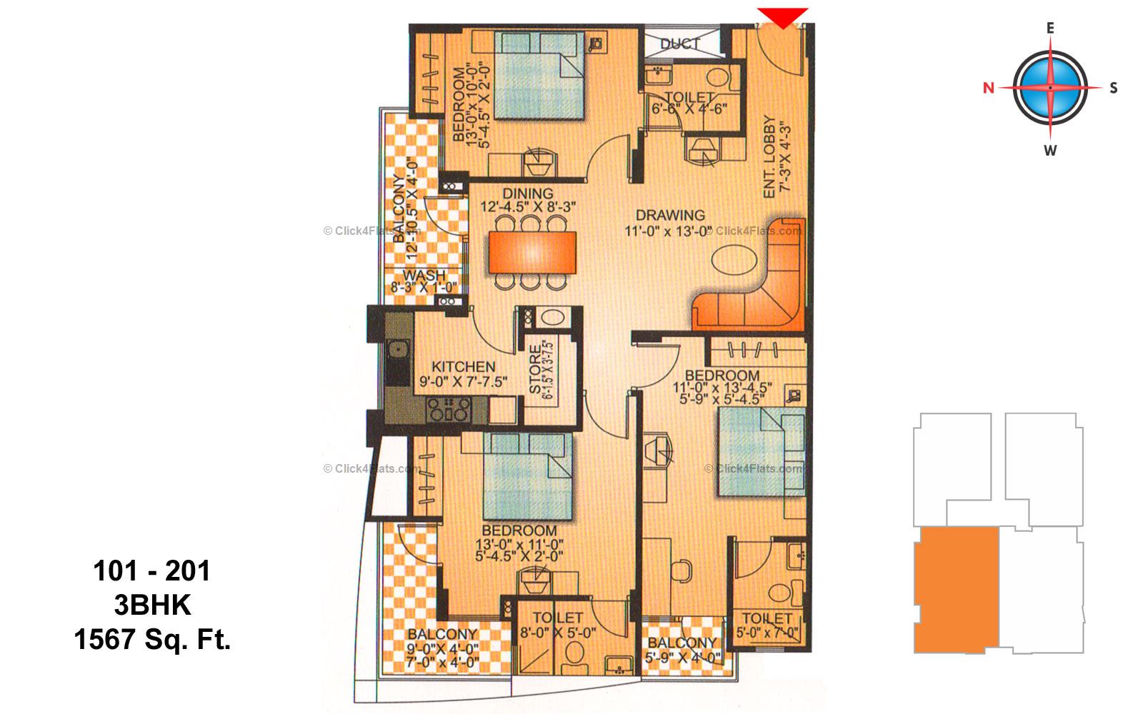 Sunshine Signature 3 BHK 