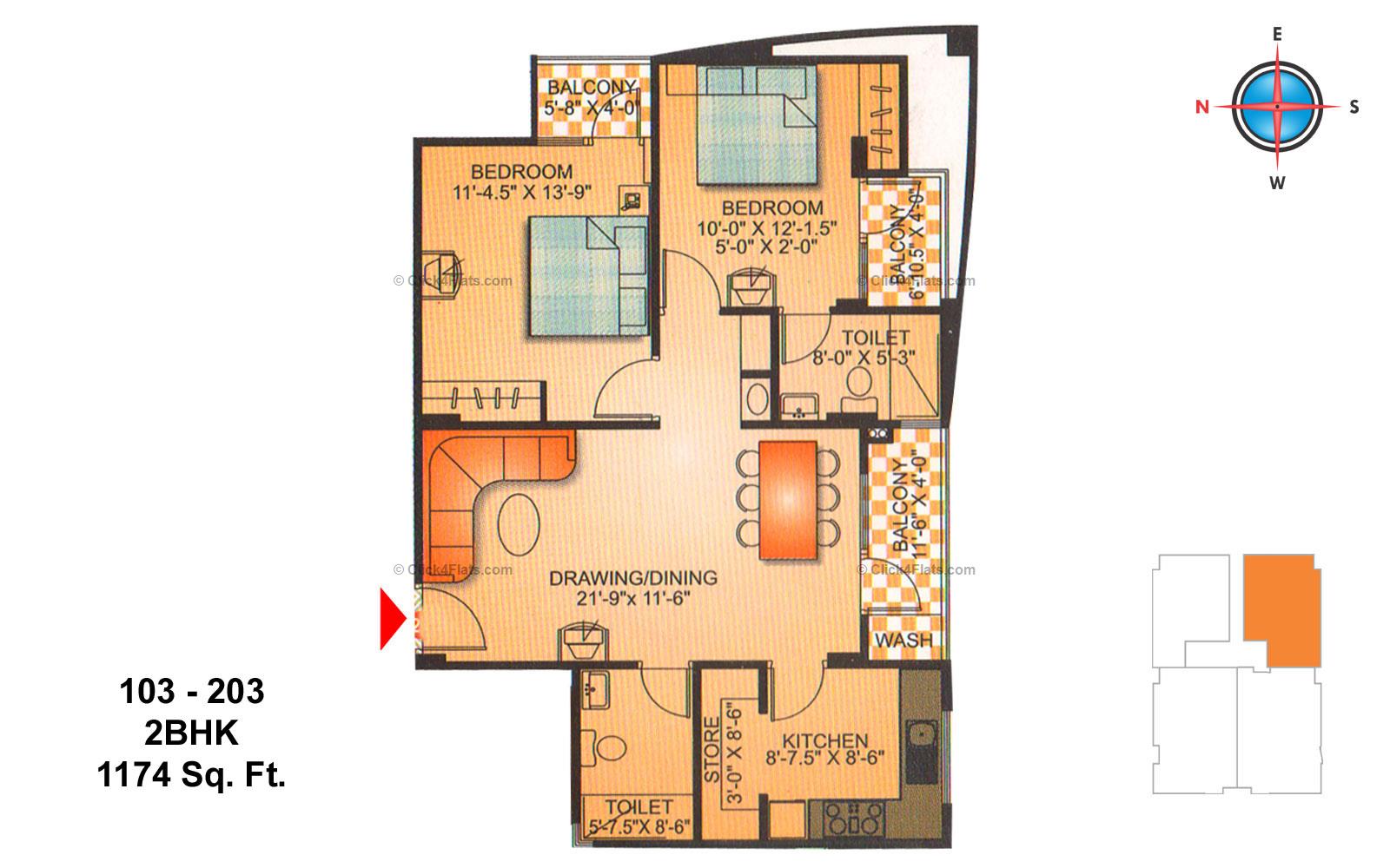 Sunshine Signature 2 BHK 