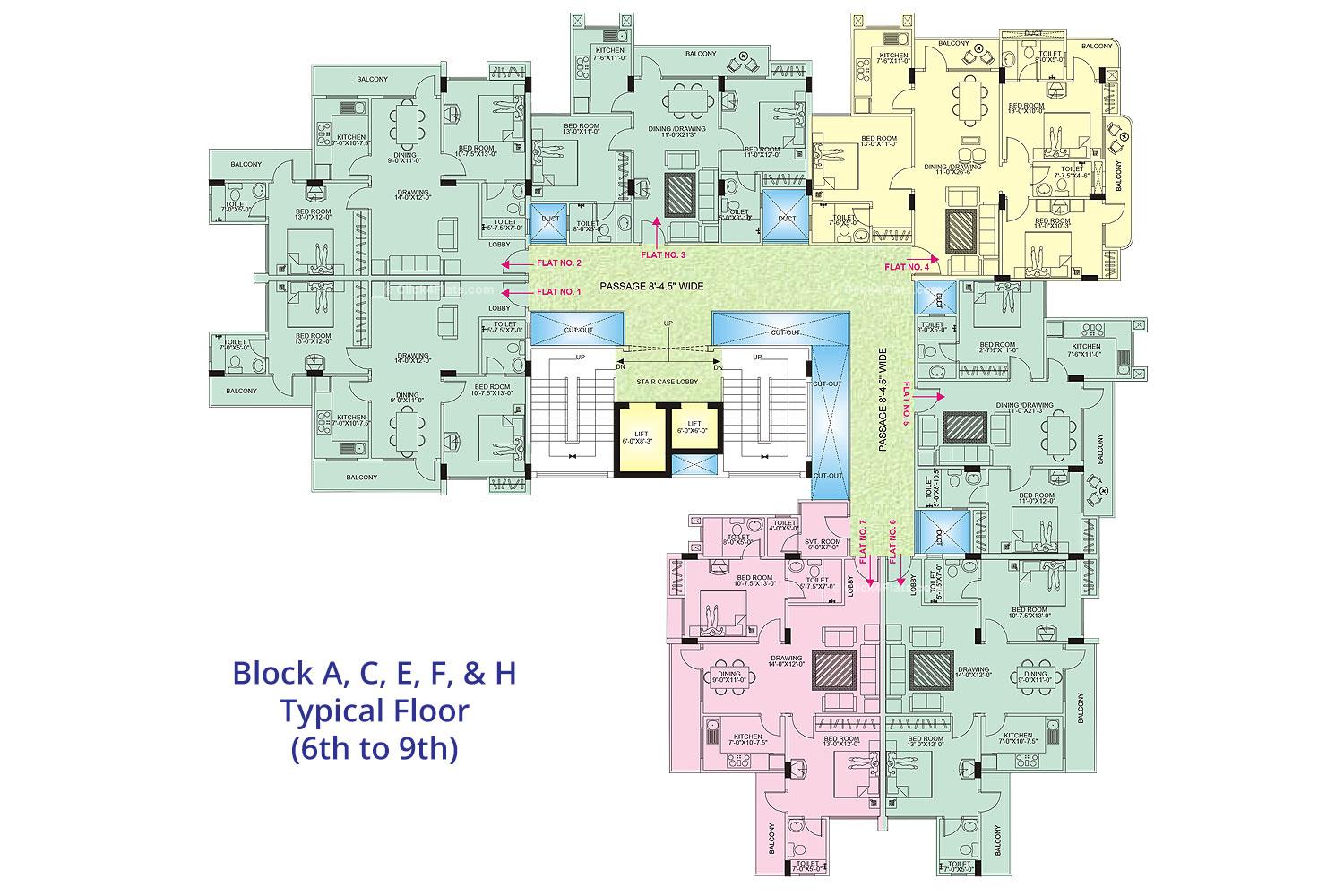 Hanging Gardens Typical Floor Plan