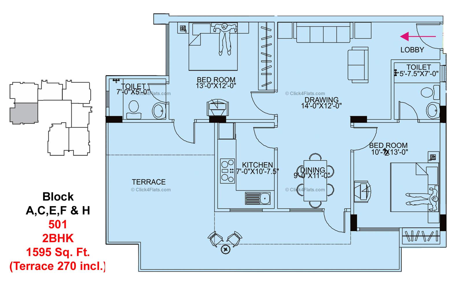 Hanging Gardens 2 BHK 