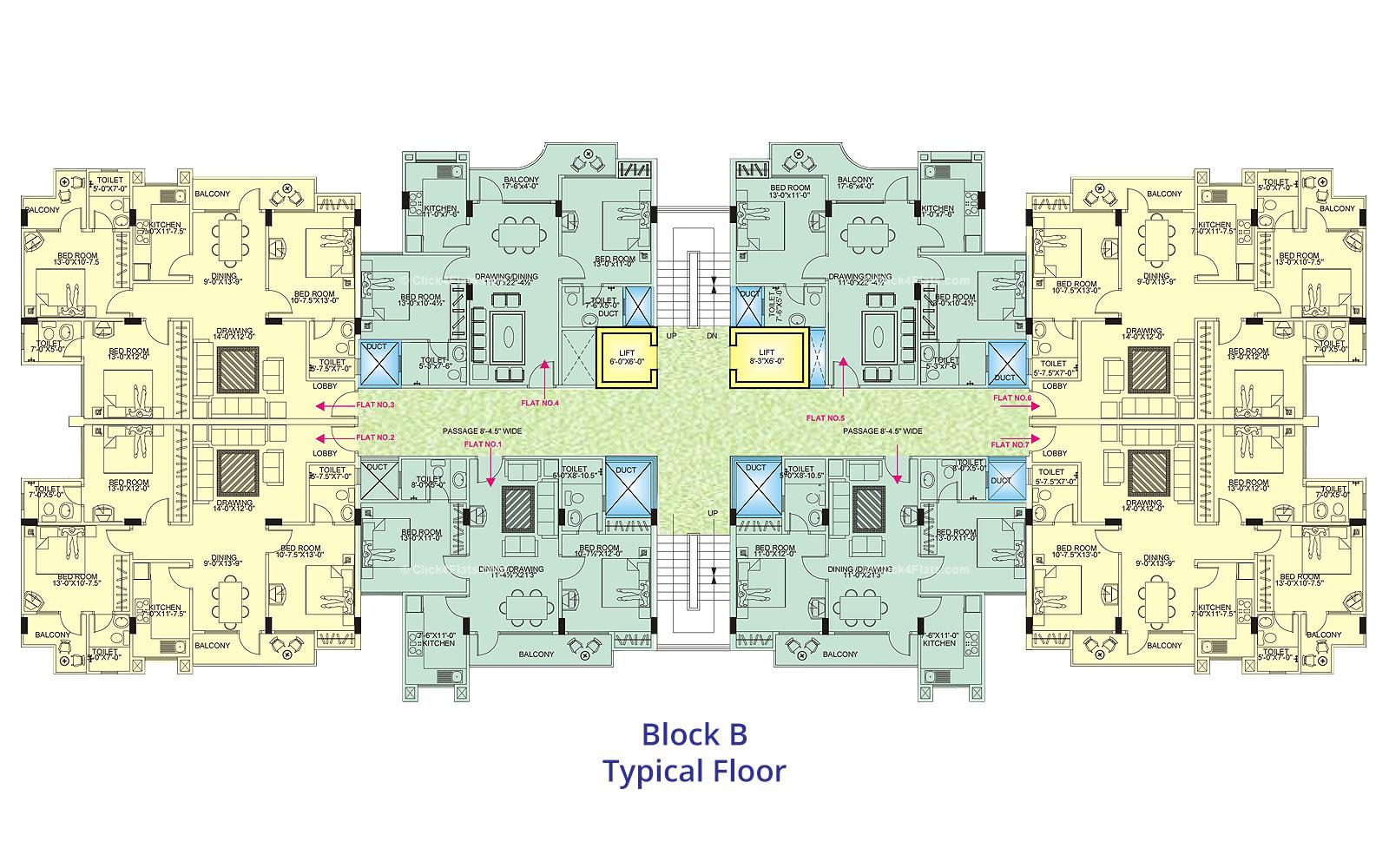 Hanging Gardens Typical Floor Plan