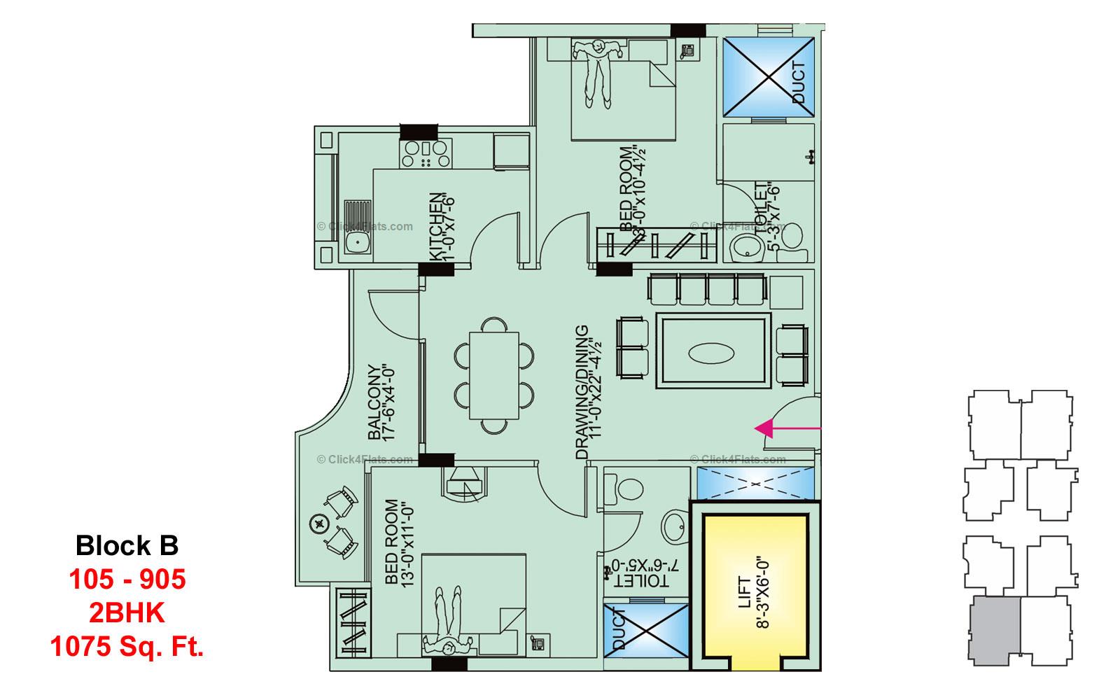 Hanging Gardens 2 BHK 