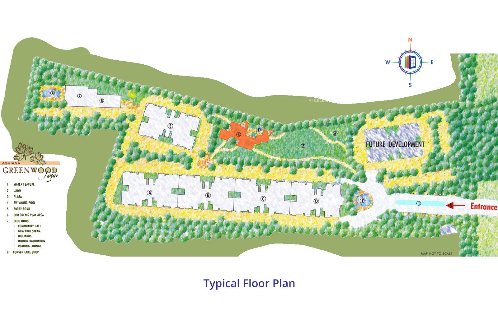 Ashiana Greenwood Typical Floor Plan