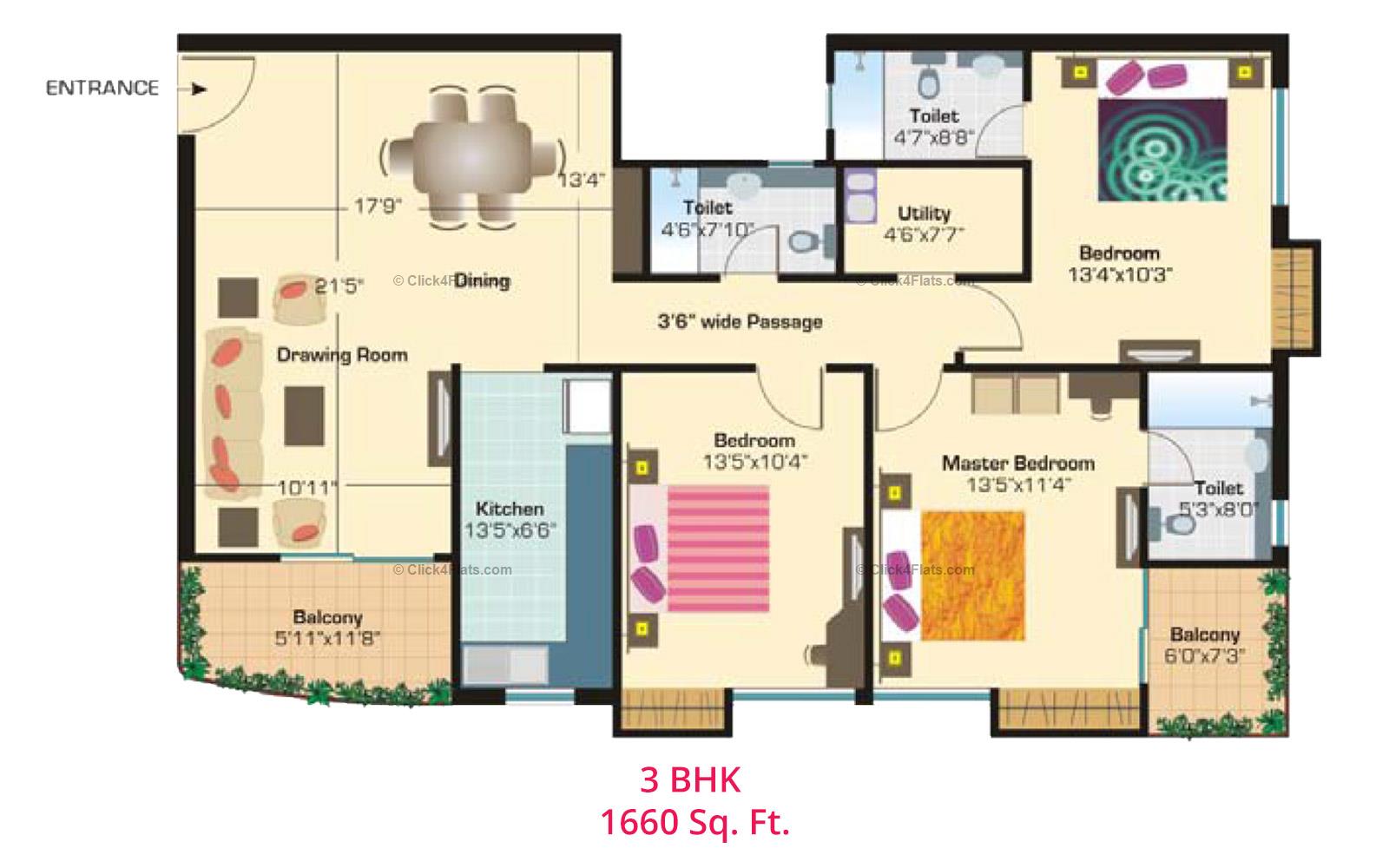 Rangoli Gardens 3 BHK 