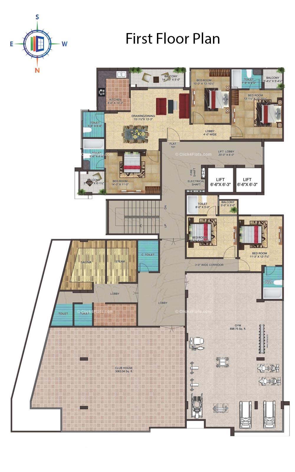 Padam Prime First Floor Plan