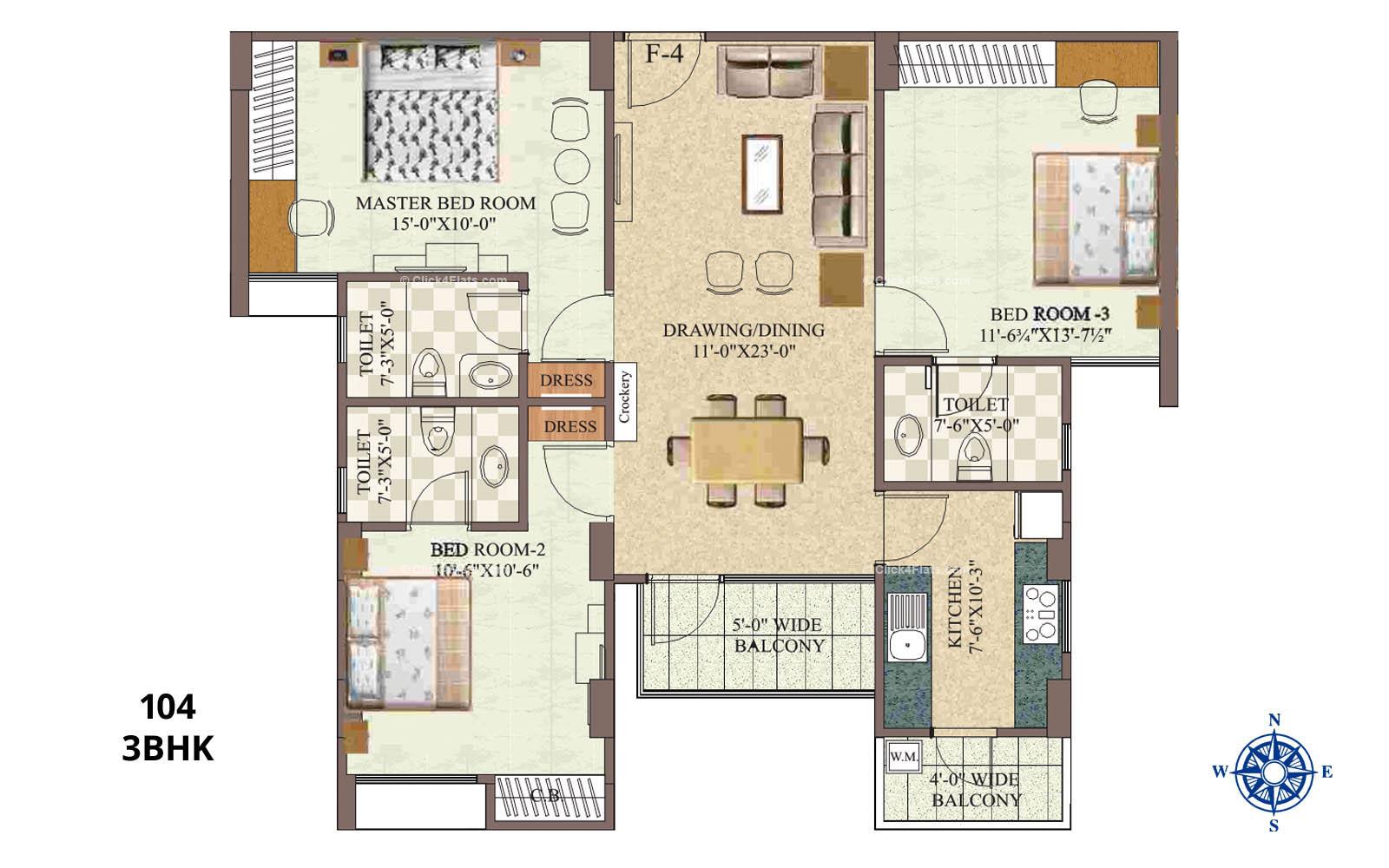 Pamposh 3 BHK 