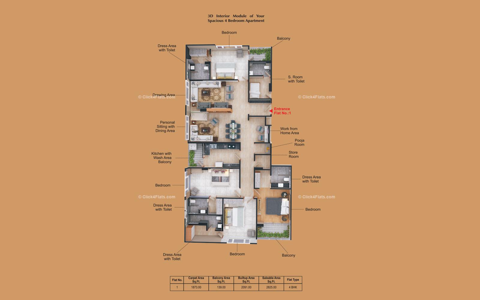 Okay Plus Parambhu Kripa 4 BHK 