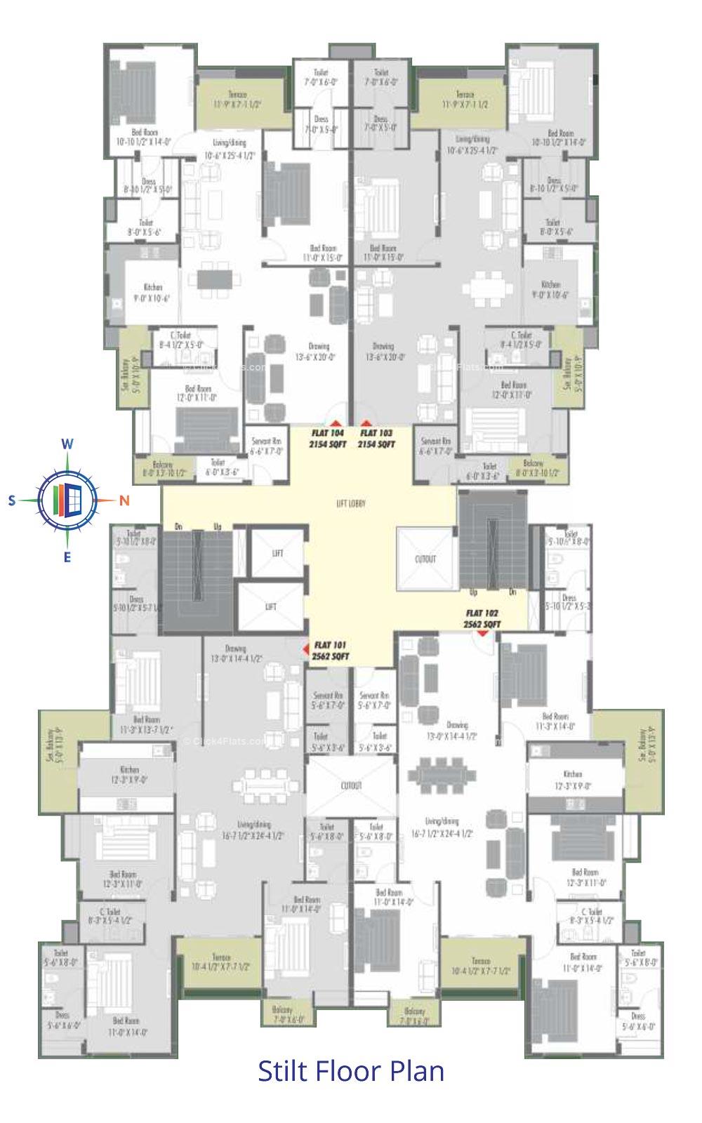 Park Vaishali Typical Floor Plan