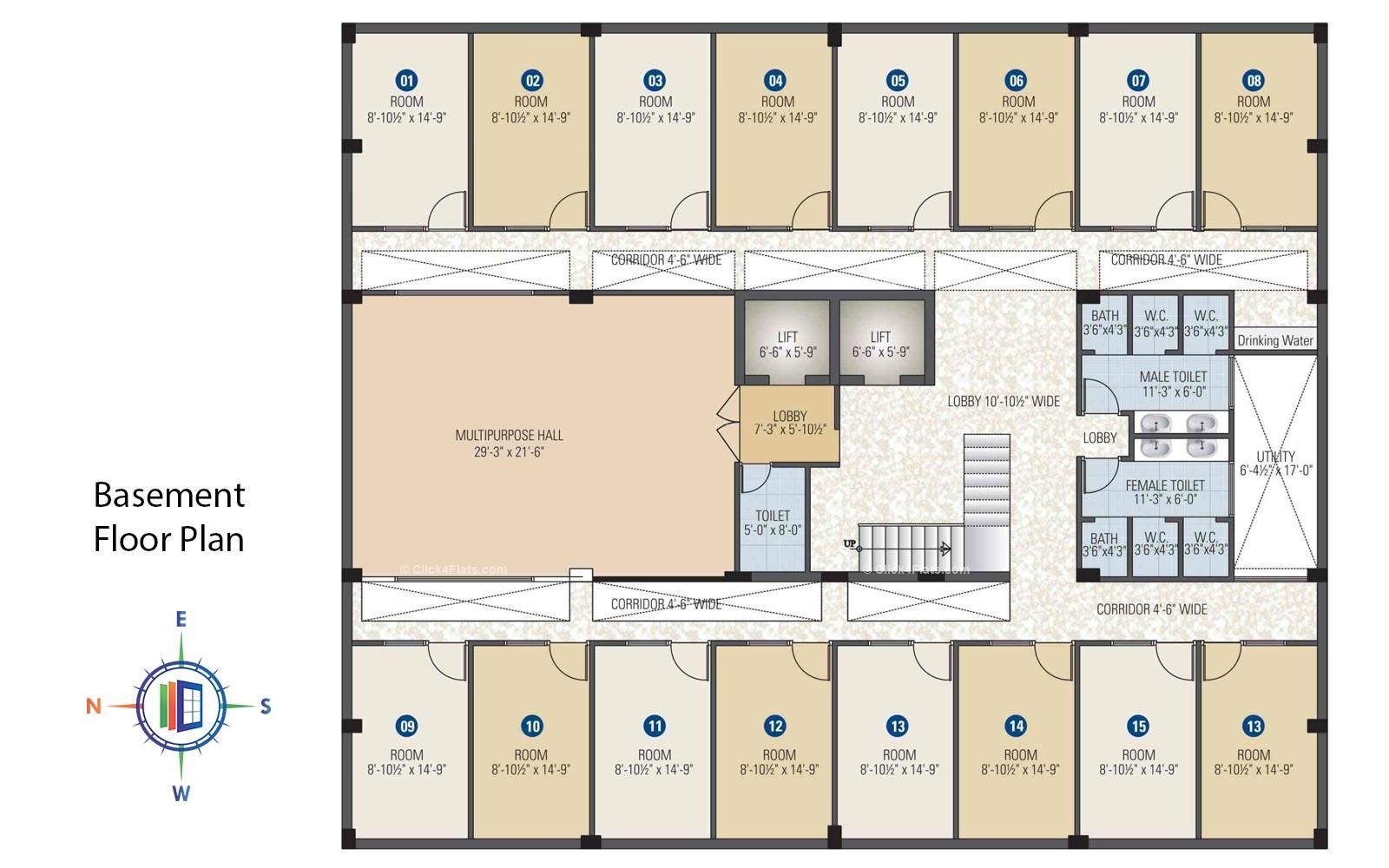 Pearl Fortune Basement Floor Plan