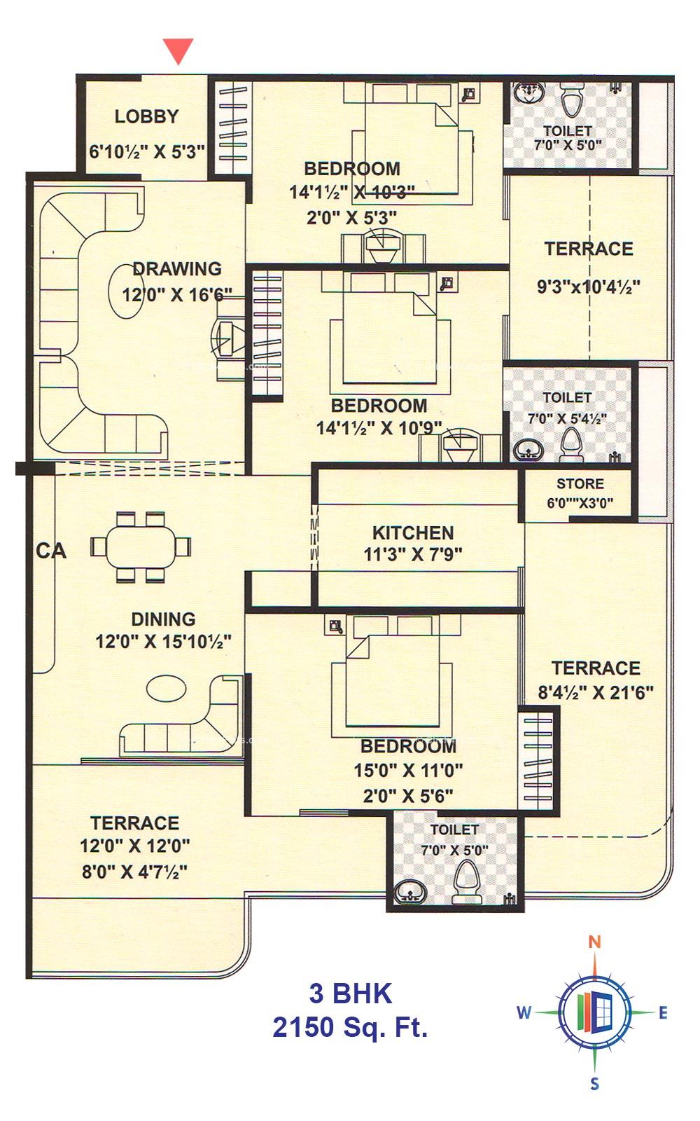 Pearl Medham 3 BHK 