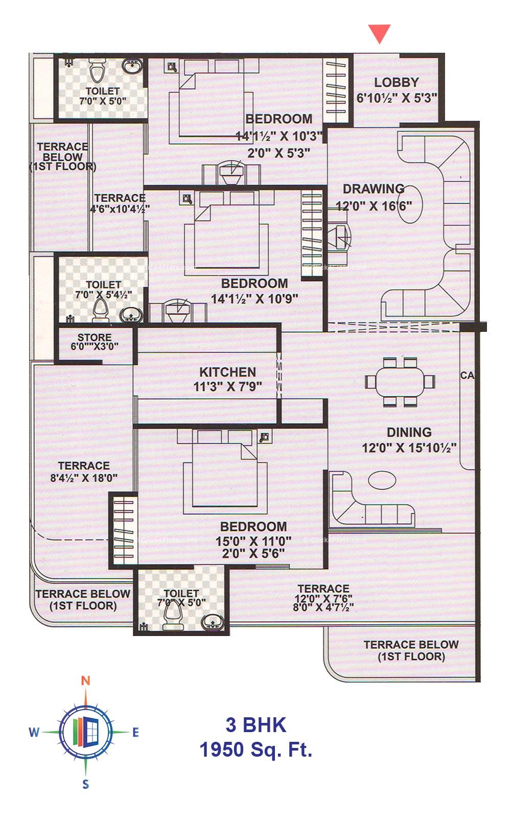 Pearl Medham 3 BHK 