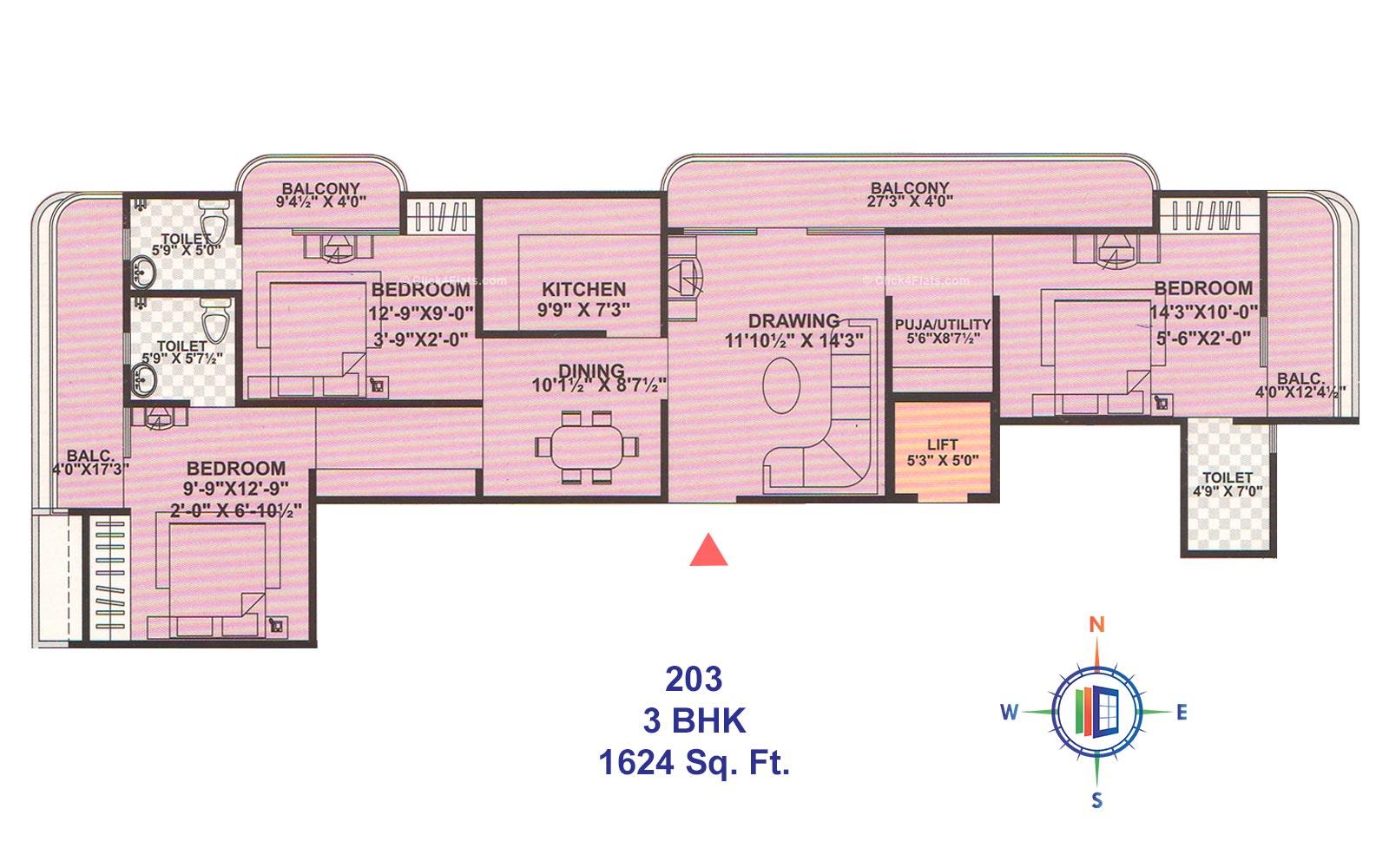 Pearl Medham 3 BHK 