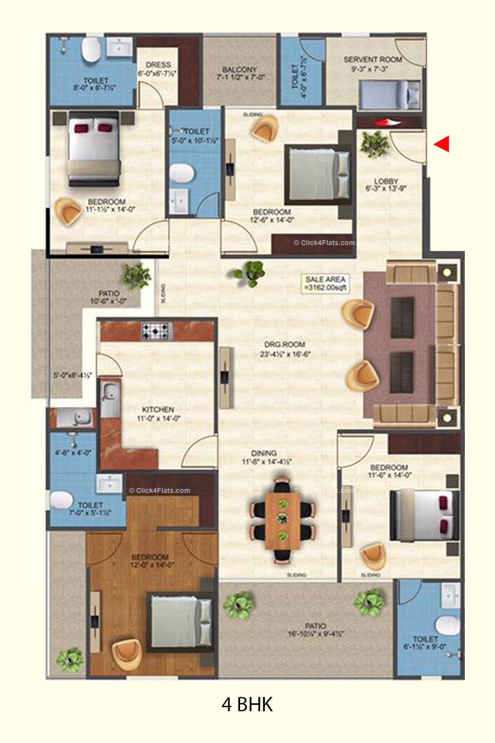 Royal Anmol 4 BHK 