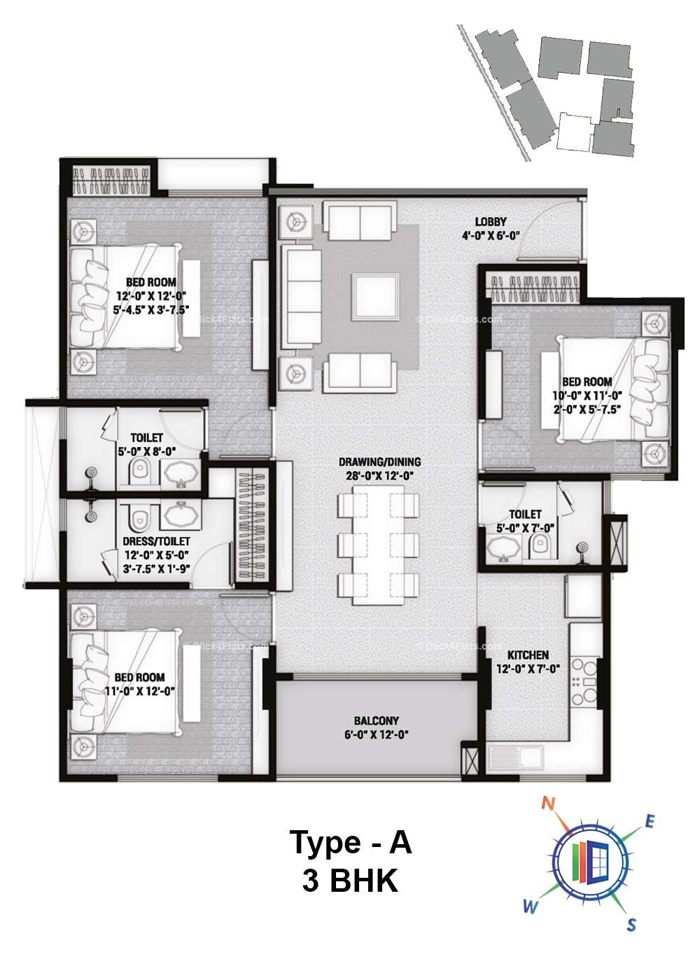 Pinnacle 3 BHK 