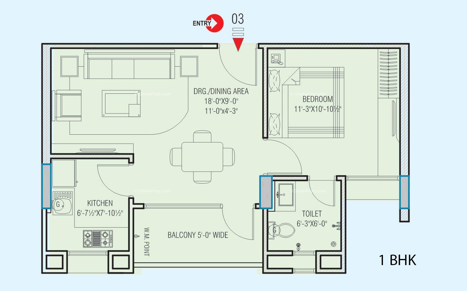 Platinum Heights 1 BHK 