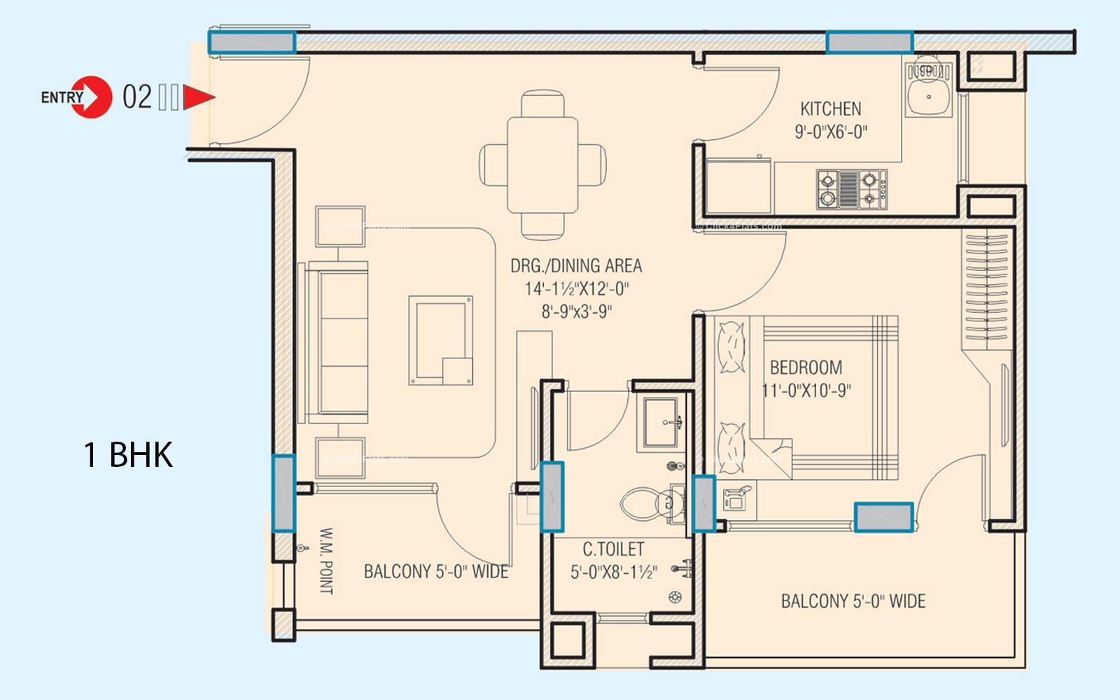 Platinum Heights 1 BHK 