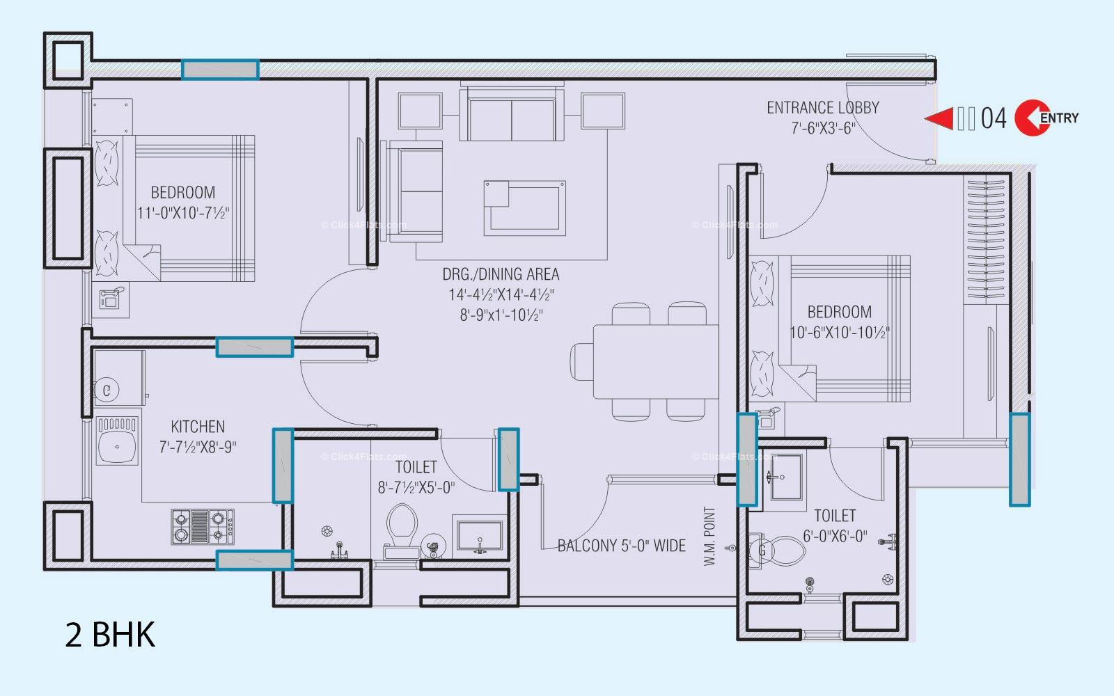 Platinum Heights 2 BHK 