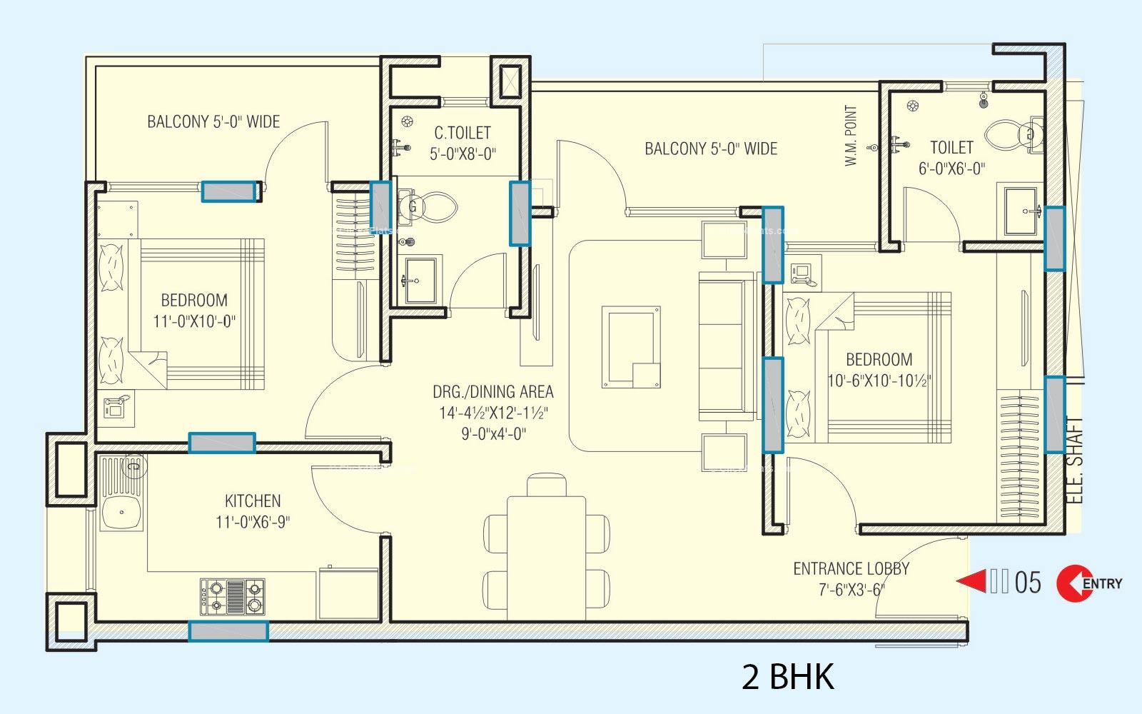 Platinum Heights 2 BHK 