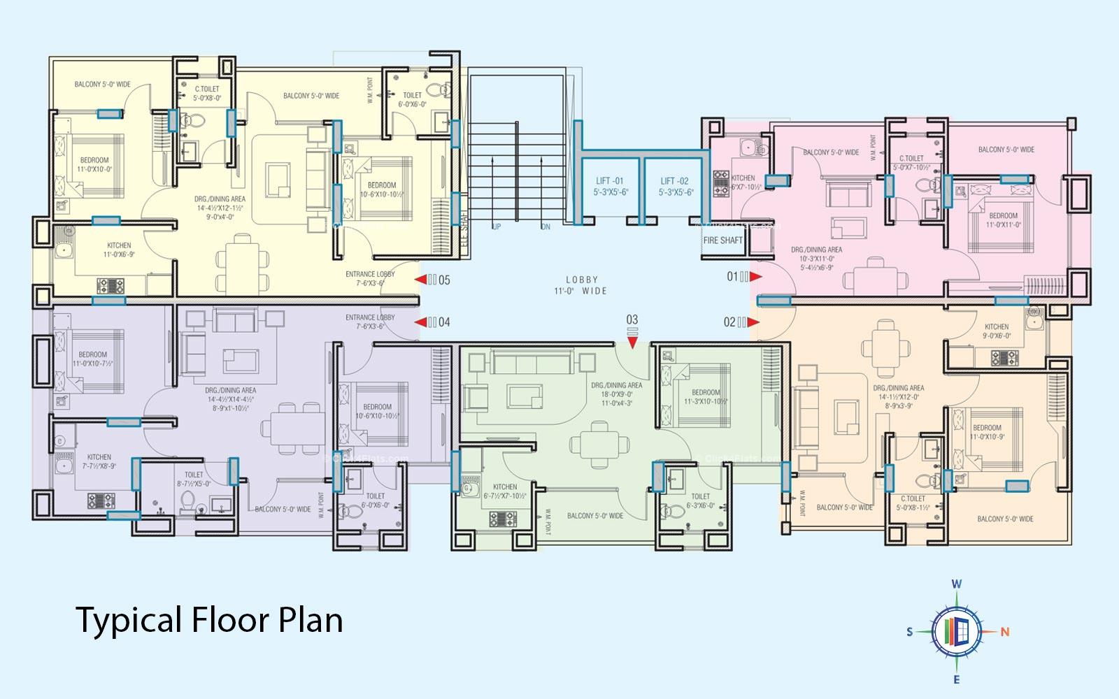 Platinum Heights Typical Floor Plan