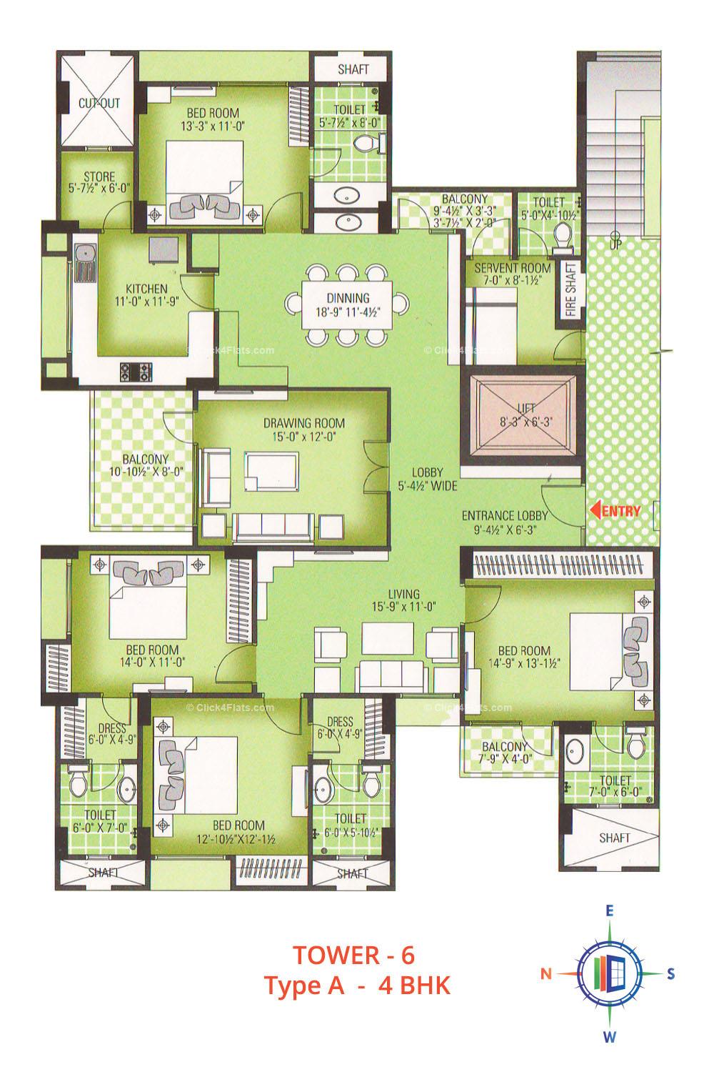 Royal Greens II 4 BHK 