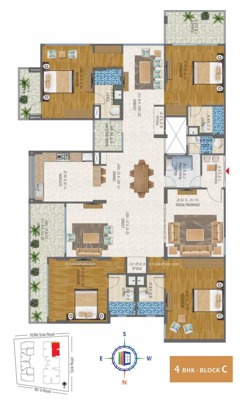 Radiance 4 BHK 3531 square feet