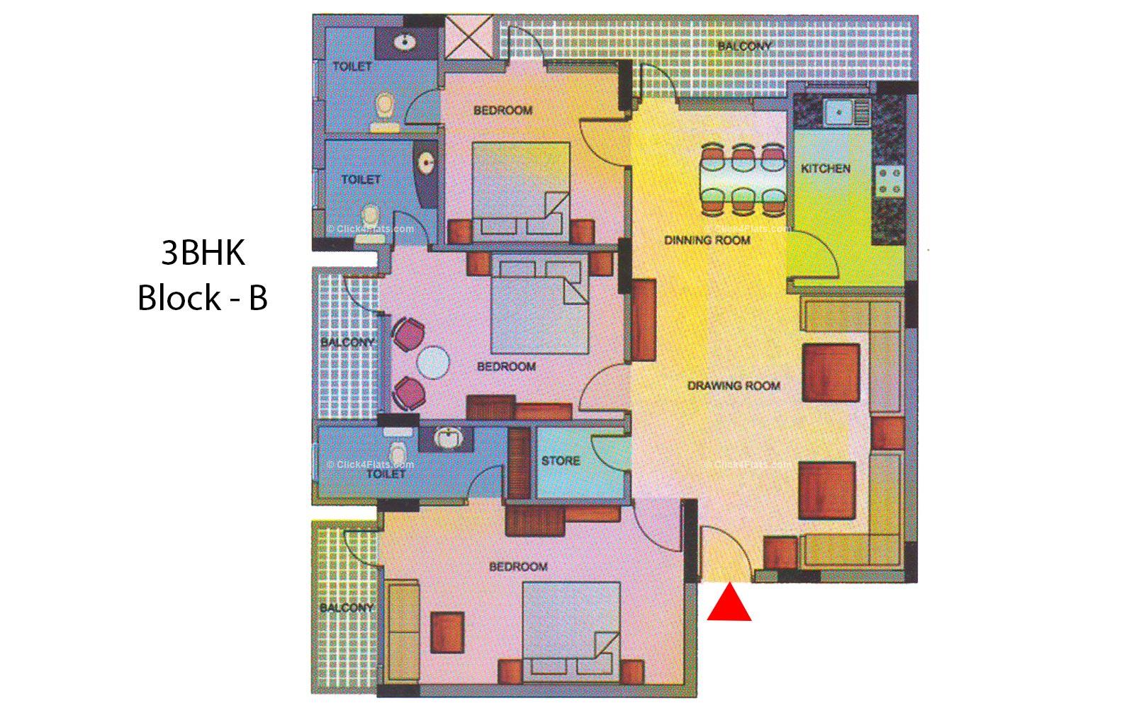 Raheja 3 BHK 