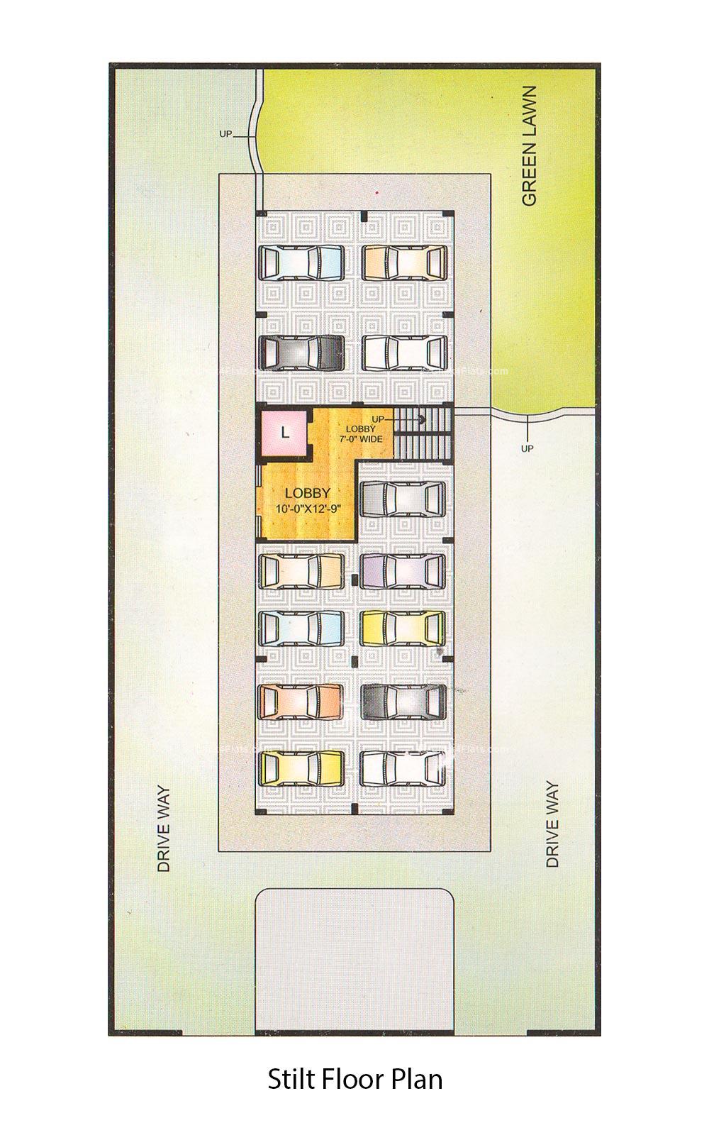 Raj Vilas 2 Stilt Floor Plan