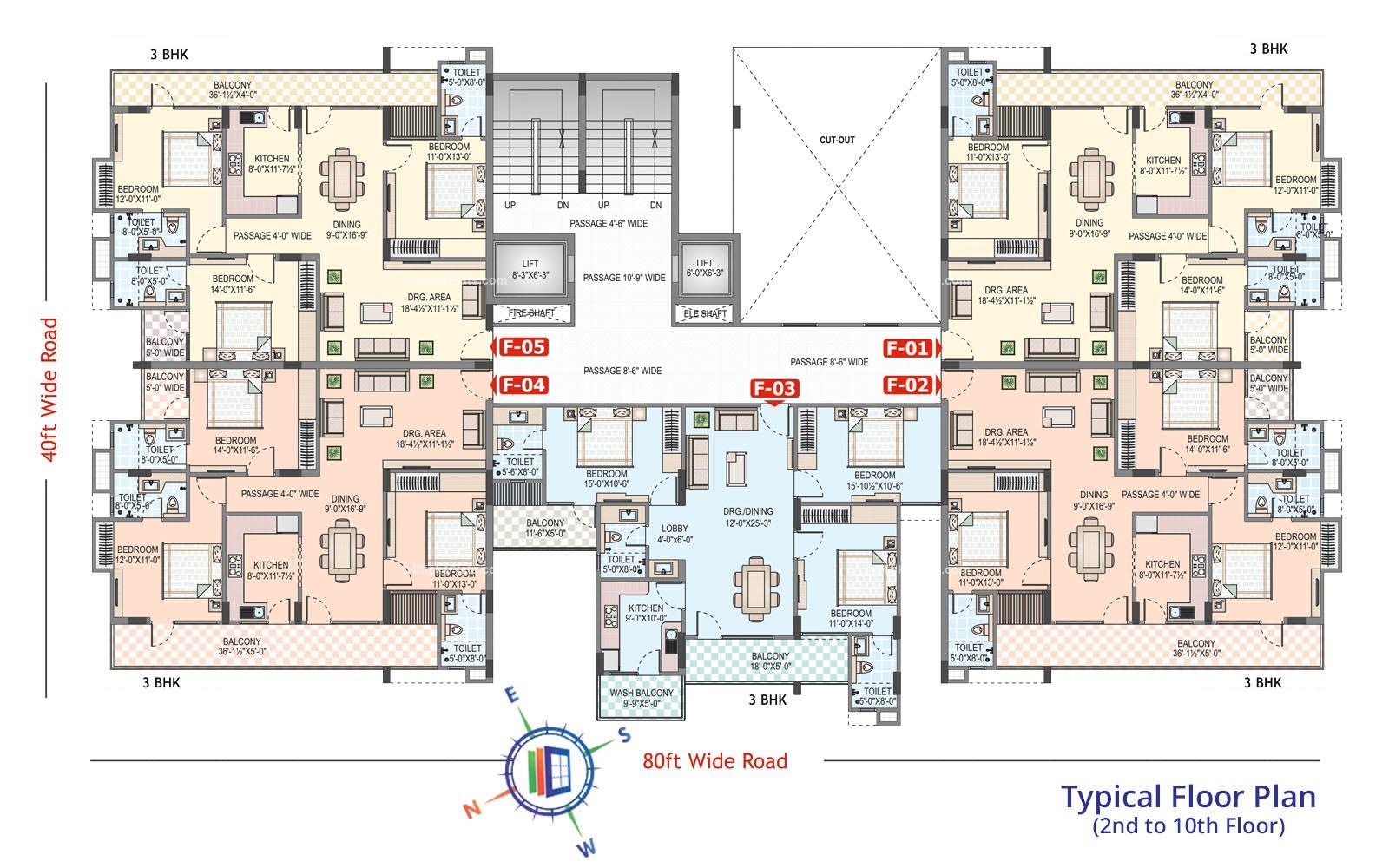 Rajul Augusta Typical Floor Plan