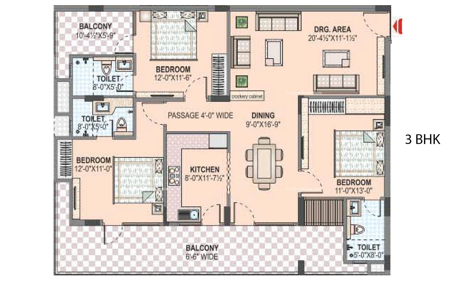 Rajul Augusta 3 BHK 