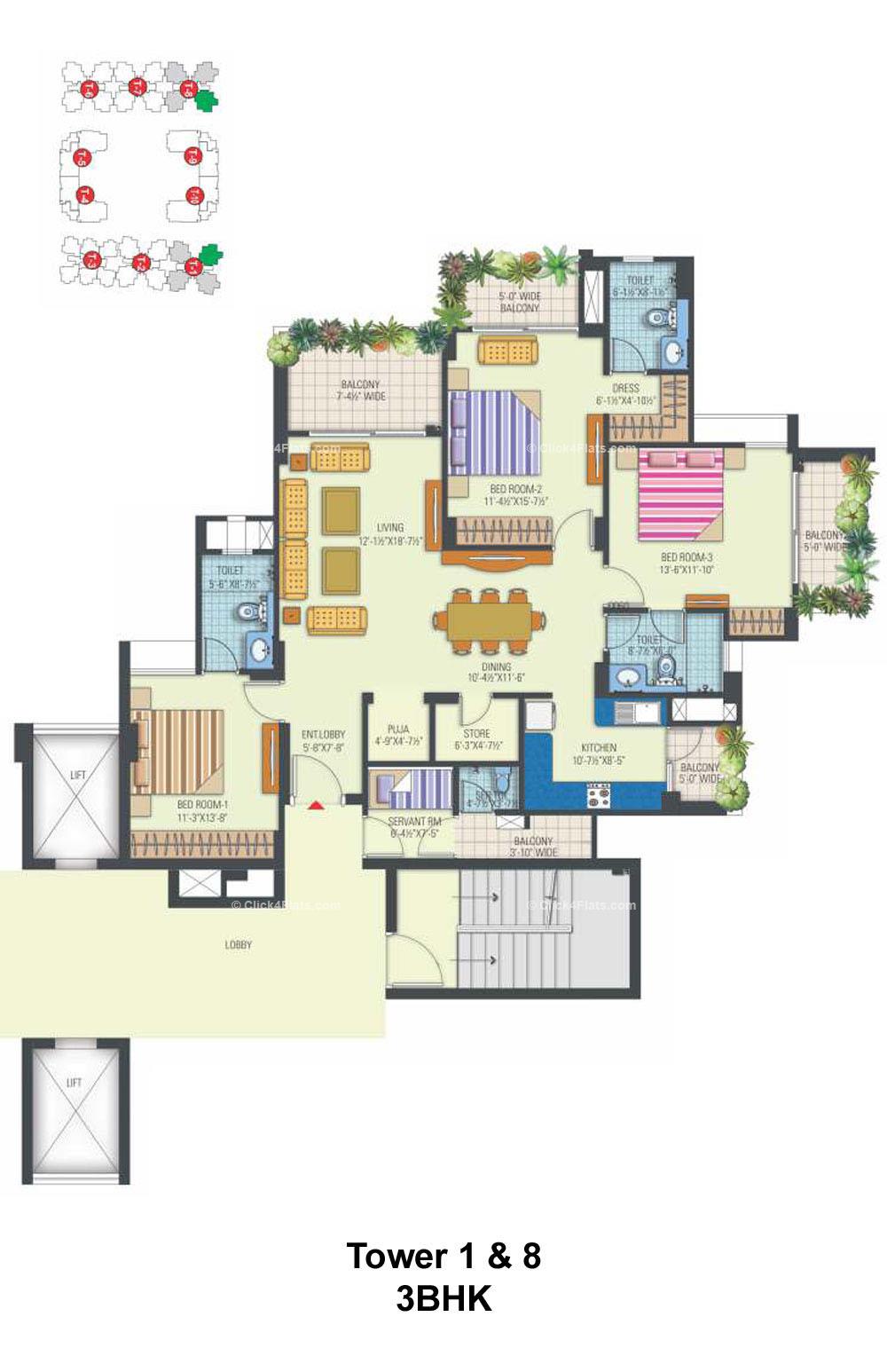 Rangoli Greens 3 BHK 