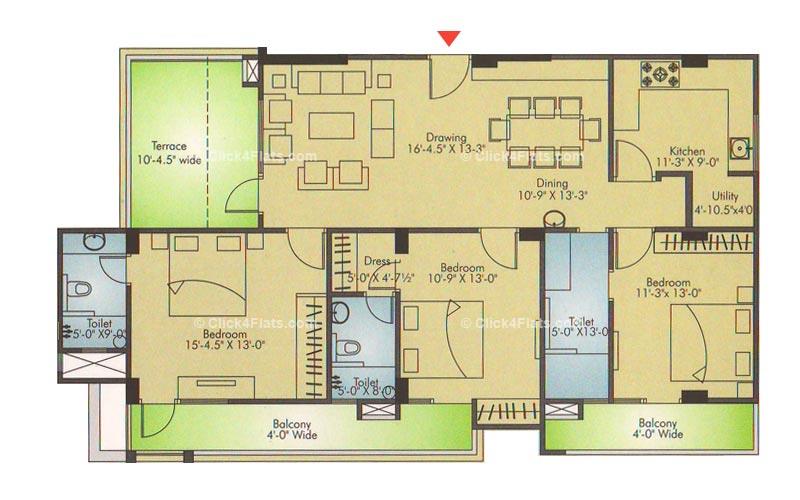 Ridhiraj Residency 3 BHK 