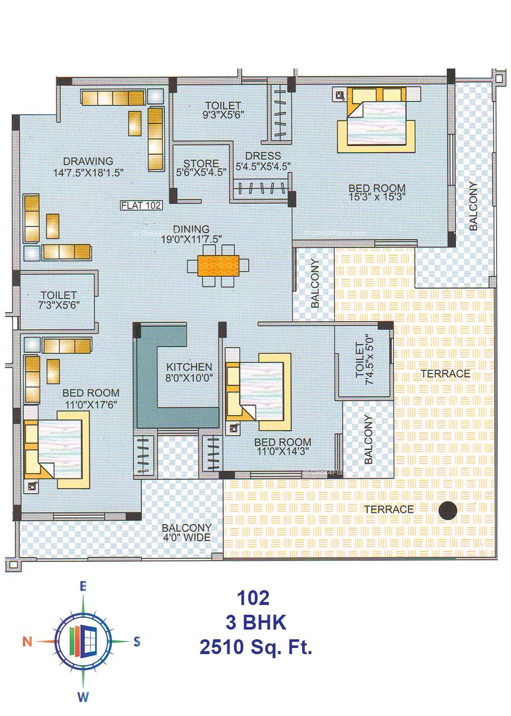 Royal Abode 3 BHK 