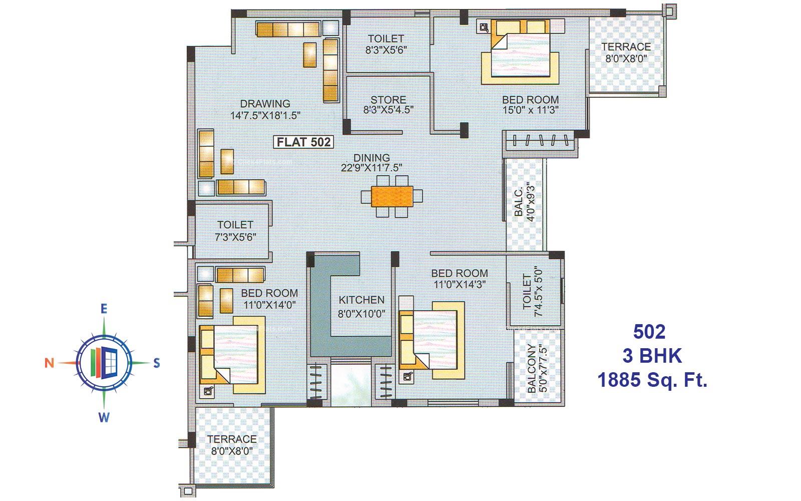 Royal Abode 3 BHK 