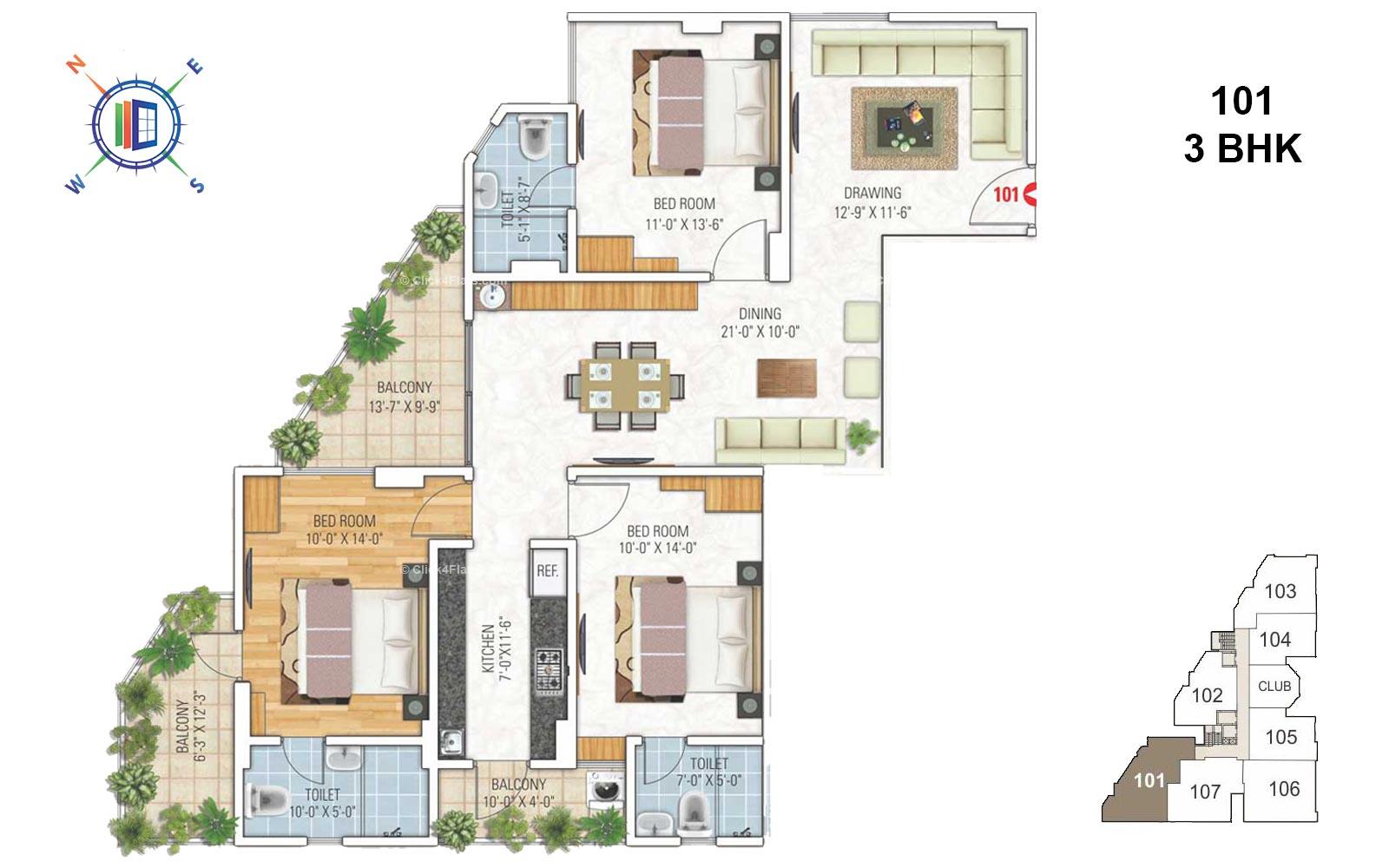 Royal Tatvam 3 BHK 