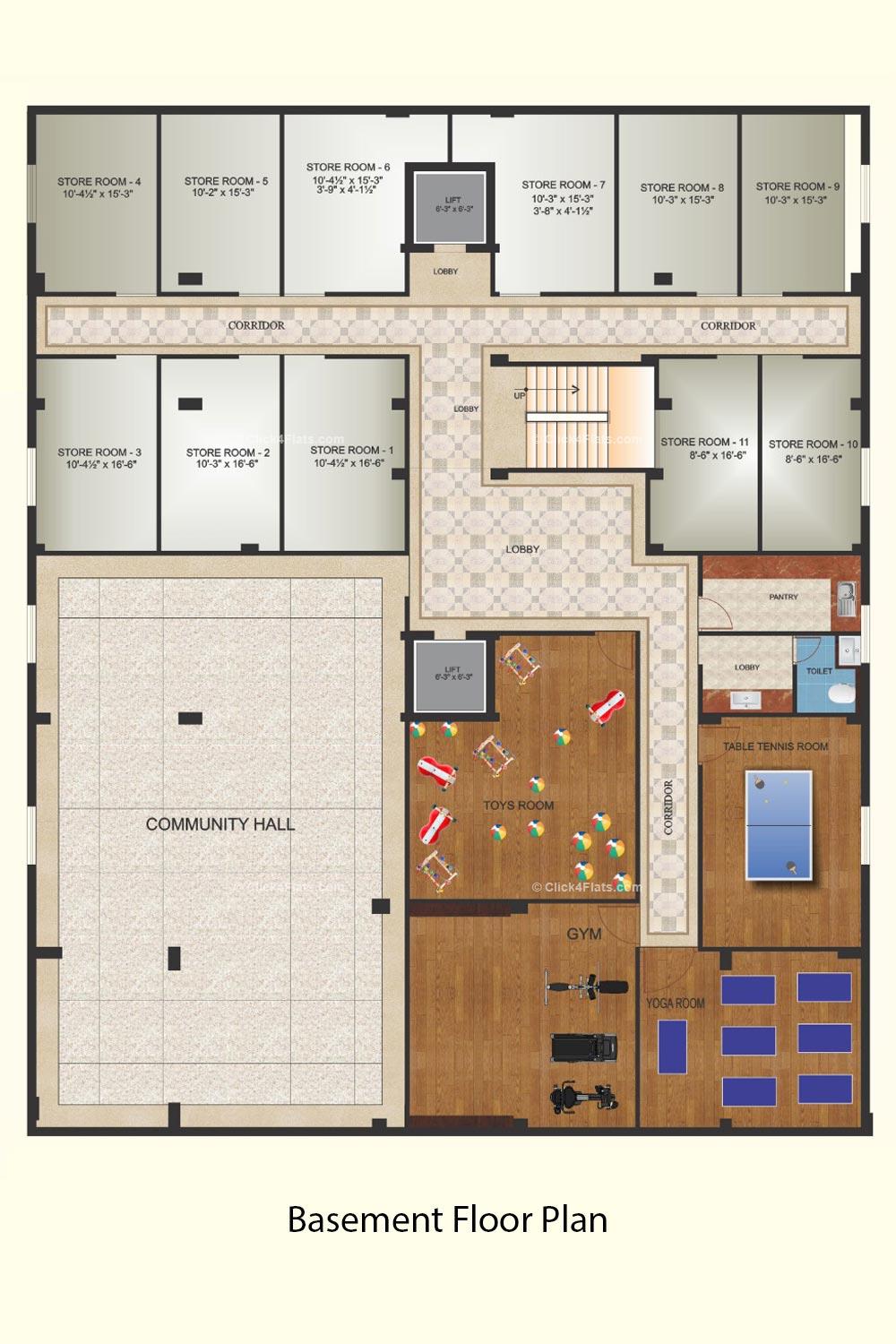 Royal Anmol Basement Floor Plan