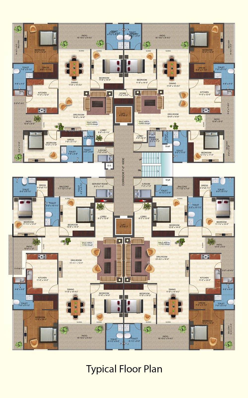 Royal Anmol Typical Floor Plan