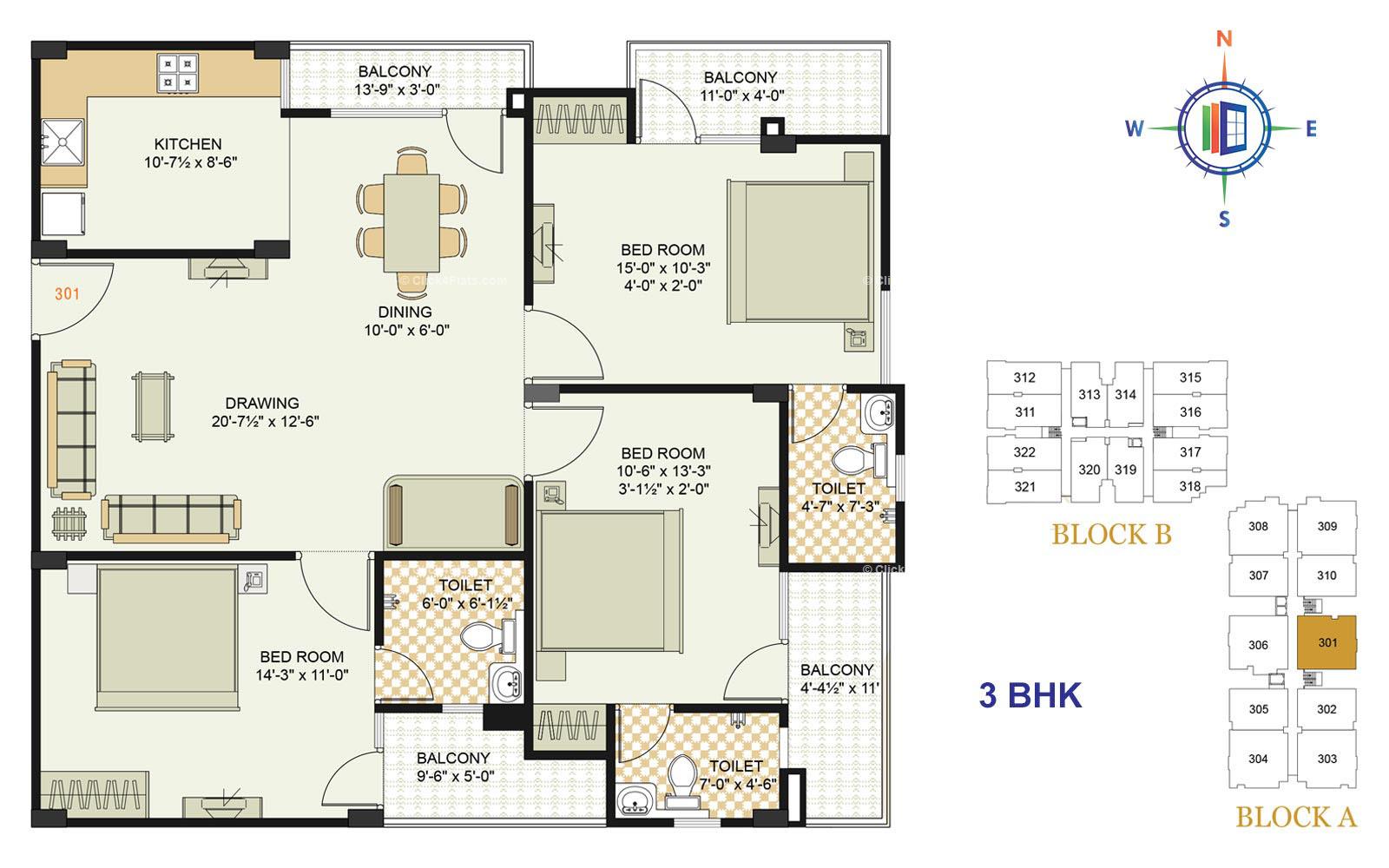 Royale Platinum 3 BHK 