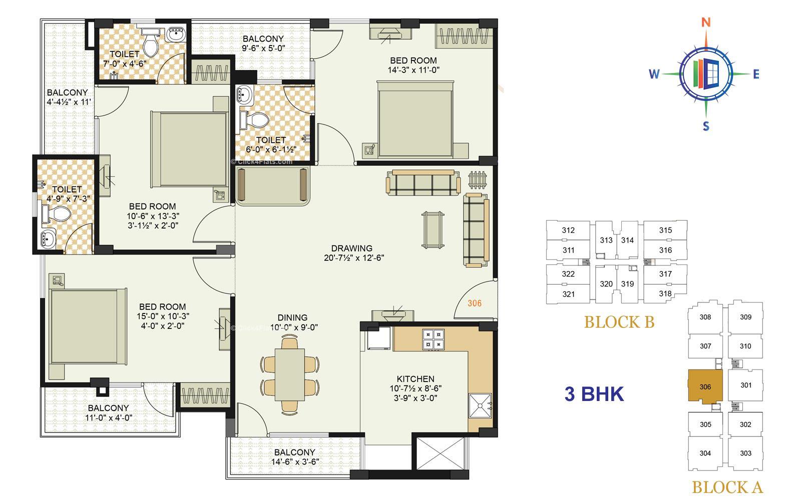 Royale Platinum 3 BHK 