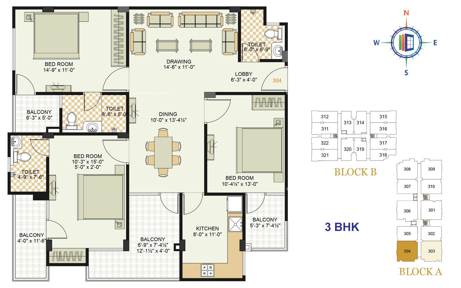 Royale Platinum 3 BHK 